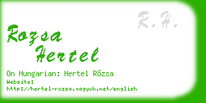 rozsa hertel business card